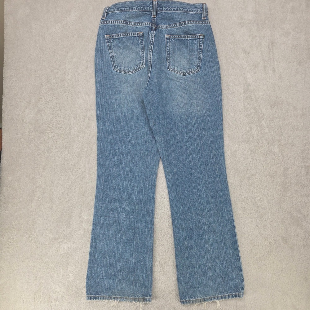 VINTAGE LL Bean Jeans Womens 8 Blue Straight Leg 100% Cotton Classic Denim 90s - Picture 2 of 10